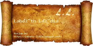 Labáth Lídia névjegykártya
